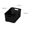 BranQ - Home essential Set of 3 Plastic Rattan Baskets