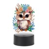 SHEGZHUC Diamond Painting Bedside Lamp Touch Diamond Painting Owl LED