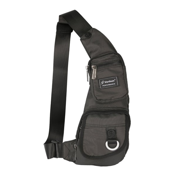Vanlison Lightweight Small Sling Bag Backpack Chest Shoulder Bags Multipurpose Daypacks Pack Rucksack Black