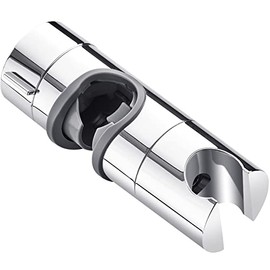Shower Head Holder for Slide Bar Adjustable,Universal 18-25MM O.D. Hand Shower Bracket Holder for Slide Bar Slider Clamp Bathroom Replacement,360 Degree Rotation Sprayer Holder ABS Chrome