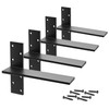 Floating Shelf Brackets Heavy Duty 3/8" Thick 4 Pack 16"
