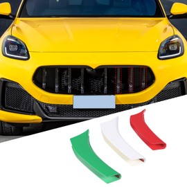 LLKUANG 3 Color Front Grill Insert Cover Trims Compatible with Maserati Grecale 2022 2023,ABS Plastic Car Front Grill Decoration Strips Exterior Accessories-3PCS