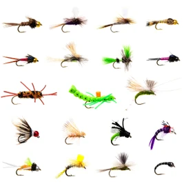 36 Producing Fly Fishing Flies Assortment | Dry, Wet, Nymphs, Caddis, Hopper Fly Lures | Trout, Bass, Steelhead Fishing Lure