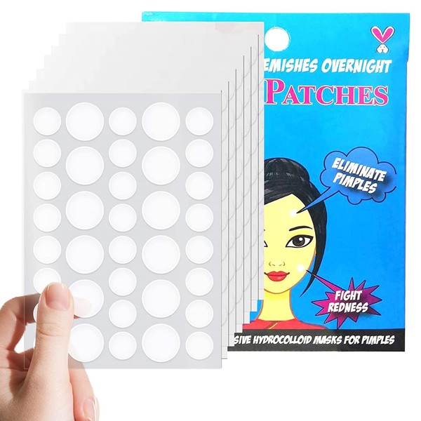GeekerChip 252 pimple patch, invisible pimple patches for face, acne treatment, acne care (10 mm + 8 mm)