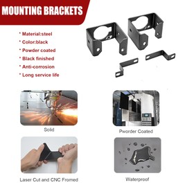 XJMOTO Compatible with Dual Fog Light Upgrade Hidden Bumper Mounting Bracket Compatible with F-250 F-350 F-450 F-550 Super Duties 2017-Up