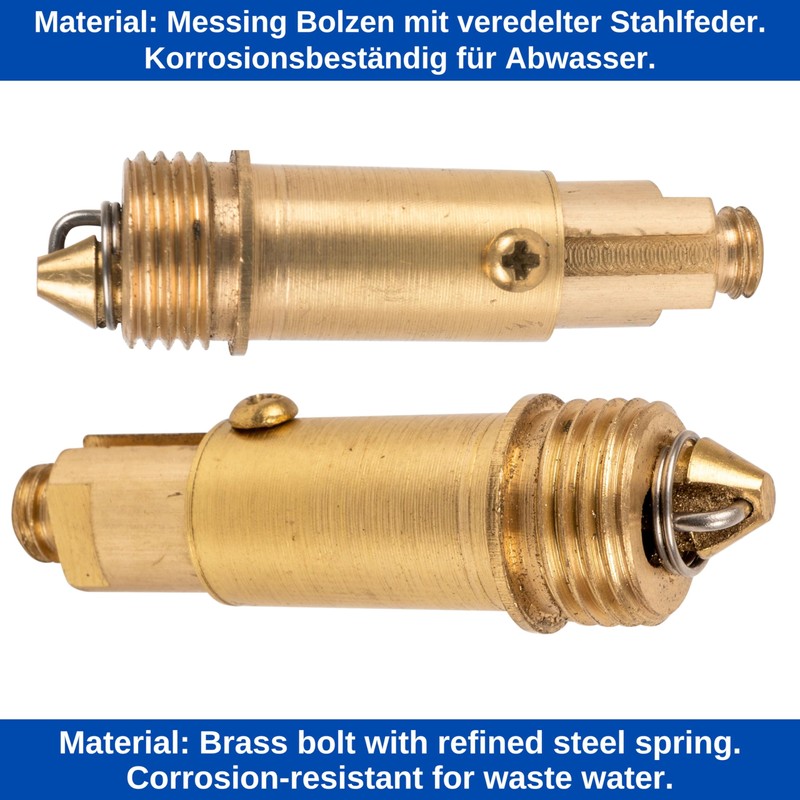 Pop Up Set Replacement Spigot 1 Piece Brass 54mm Length