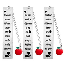 3PC Teacher Bookmark Gifts Teacher Christmas Birthday Thank You Teacher Bookmark Presents Best Teacher Gift Thank You Gift for Teacher 3PC Teacher Leaving Gifts Retirement Appreciation Gifts from Student (3PC Teacher Bookmark Gifts)