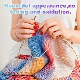 13 Pairs of Interchangeable Knitting Needle Set,4-Inch Circular Needles Sizes US 2, 3, 4, 5, 6, 7, 8, 9, 10, 10.5, 11, 13, 15 with 4 Cords with Project Bag, Round Knitting Needle Designed for Knitting Enthusiasts, Beginners and Arthritis Hands