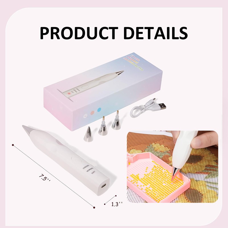 Electric Diamond Art Painting Pen with Vacuum Pump