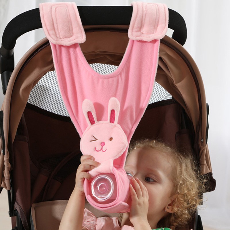 Adjustable Baby Bottle Holder Trolley Feeding Bracket Pram Baby Bottle