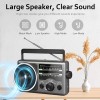 Jazmm AM FM Portable Radio Battery Operated Radio by 4X
