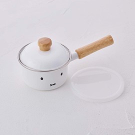 Fuji Enamel MFF-12S Sauce Pan, Induction Compatible, Enameled with Lid, 4.7 inches (12 cm), Miffy