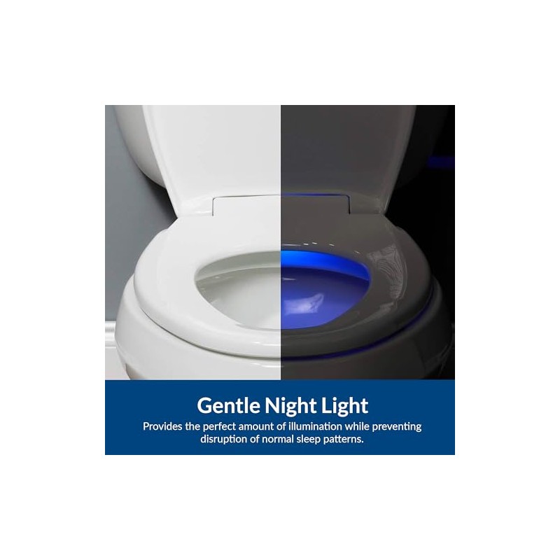 Bemis Radiance Heated Night Light Toilet Seat, Slow Close Adjustable