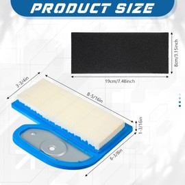 Rossesay 4 Pack 11013-7002 Air Filter with 11013-7001 Pre Filter Replace Compatible with 11013-7006 M137556 E7195-11210 490-200-0004 Fh500V Fh580V Fh680D Fh451V Fh531V Fh541V Mower Air Filter