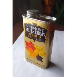 Vermont Maple Farms Maple Syrup Can Vermont Maple Farms 1/2 Pint Size NOS 1970s Vintage  Advertising