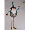 Santa Claus with Star, Decorative Hanger, Christmas Tree Decoration, Blue,