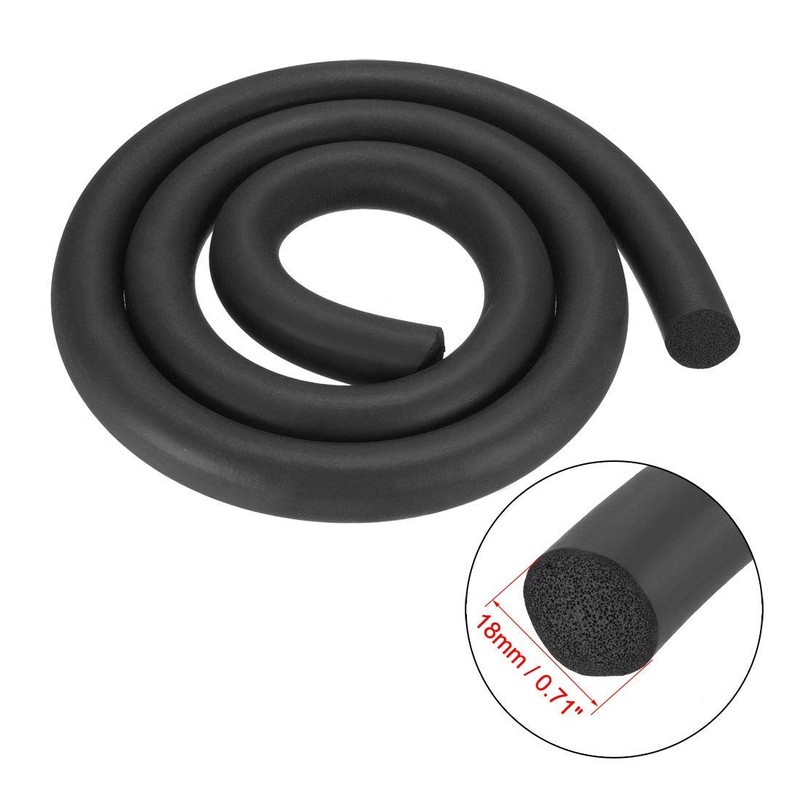 sourcing map Foam Rubber Seal Weather Strip 18mm Diameter 1