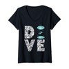 Womens Dive Indoor Skydiving Wind Tunnel Flight Wingsuit Skydiver V-Neck