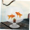 Kisangel Transparent Aquarium Tank Multi Function Betta Goldfish Desktop Decor