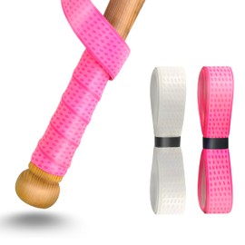 Yuibthr Bat Grip for Baseball & Softball, Precut Bat Tape, 2 Pack – Wrap Your Bat (Pink+White)