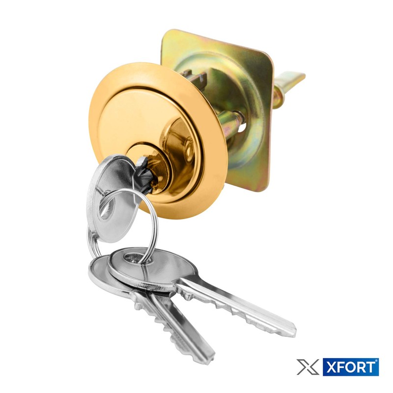 XFORT® Narrow Deadlocking Night Latch 40mm, Complete with Rim Cylinder