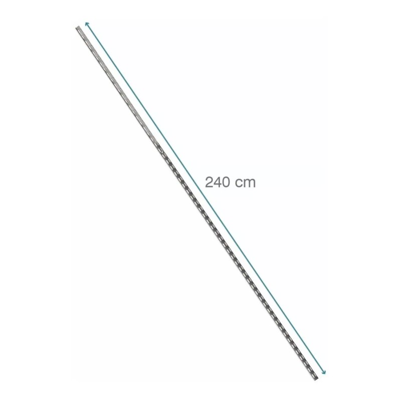 Exhivit Cremallera Doble Cromada Para Mensula Plana De 2.40 Mts