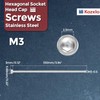 Kozelo 4pcs Socket Head Cap Screws [M3-0.5 x 100mm] 304