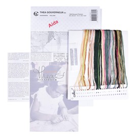 Thea Gouverneur Peonies On Aida Counted Cross Stitch Kit-11.75"X15.75" 16 Count