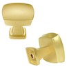 BIGLUFU 5Pcs Cabinet Knobs Square Solid Brass Drawer Vintage Retro