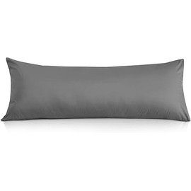 Body Pillowcase - 20X72, 1 Piece Body Pillow Cover - 600 Thread Count 100% Natural Cotton Envelope Closure - 20X72 Inches, Dark Grey