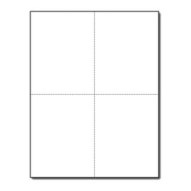 Heavyweight Blank Postcard Paper for Printing - 100 Sheets / 400 Postcards - White - Perforated 4 per Sheet - Thick 80lb Cover Cardstock - Inkjet/Laser Printable