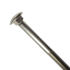 3/8-16 x 9" Carriage Bolts, Round Head, Square Neck, Stainless Steel 18-8, Partial Thread, Plain Finish, Flat Point, Quantity 5 by Fastenere