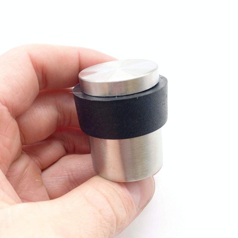 Door Stop Floor Mounted Concealed Fixing Flat Top Satin Stainless