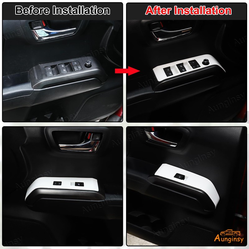 Aunginsy Car Door Window Glass Lift Button Panel Trim Cover