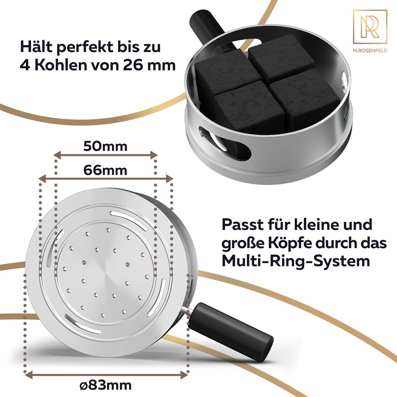 M. Rosenfeld HMD Hookartis Smokebox, Silver, large