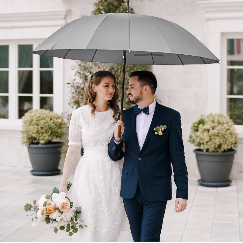 G4Free 54 Inch Large Windproof Umbrella for 2 Persons, 16