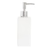 Large White Ceramic Refillable Liquid Soap Dispenser Chrome Top Multi-purpose