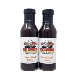 2 packs of St. Louis Pizza and Wings Barbecue Sauce 16oz bottles (Sweet Heat Sauce)
