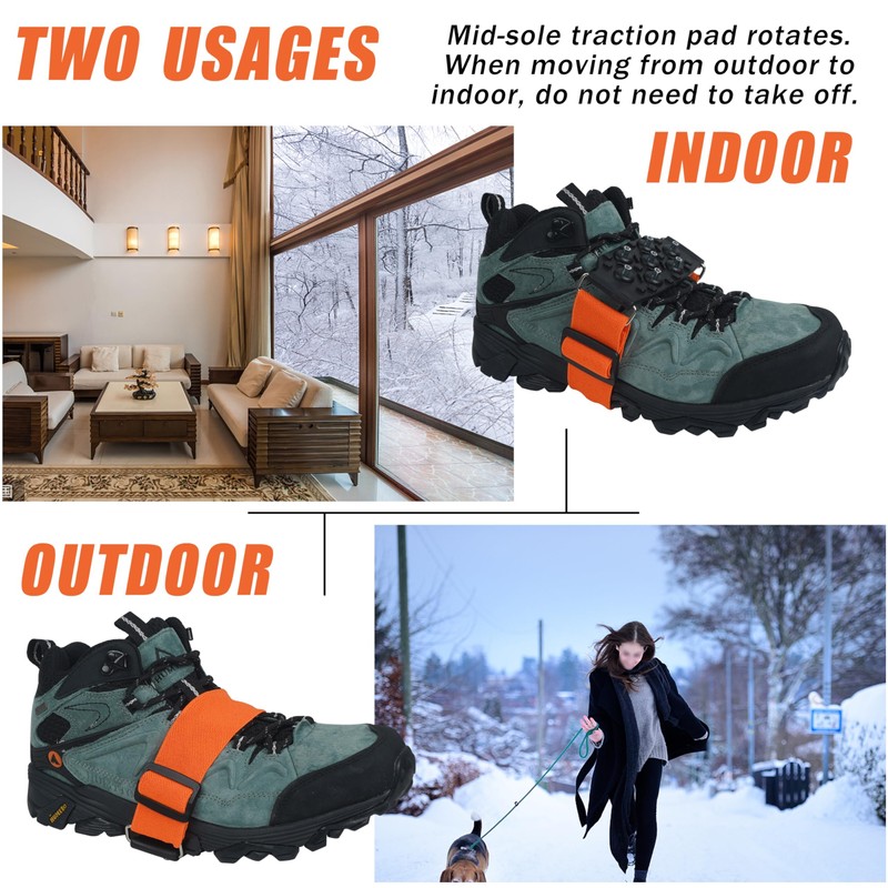 Ice Cleats Snow Traction Cleats for Walking on Snow and