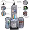 Travel toiletry bag for hanging., black