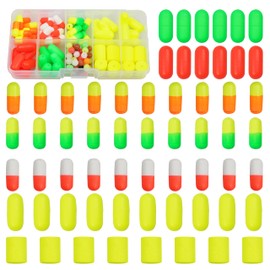 Fishing Rig Foam Floats Kit Pompano Floats Snell Floats Cylinder Float Surf Fishing Rig Floats Beads for Bottom Rig Walleye Rig Lure Making Accessories