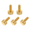 MECCANIXITY 5 Pcs M5x16mm Flat Head Knurled Thumb Screws, Solid