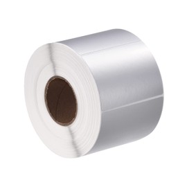 sourcing map Direct Thermal Label Metallic Silver 1 Row 1000 Labels 1Roll 70x50mm