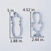 LILIAO Champagne and Champagne Glass with Ribbon Cookie Cutter for