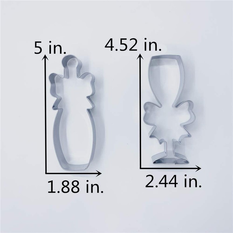 LILIAO Champagne and Champagne Glass with Ribbon Cookie Cutter for