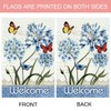 Morigins Floral Butterfly Double Sided Welcome Spring Garden Flag 12.5x18