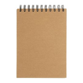 PATIKIL 8.6x5.6 Top Spiral Bound Sketchbook, 100 Sheets 100GSM/68lb Artistic Blank Drawing Painting Sketching Pad Kraft Cover Hard Base Sketch Book for Adult Beginner Artist