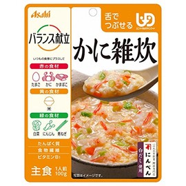 Wakodo Balance Menu Crab Porridge 3.5 oz (100 g) x 6 Packs (Crush with Tongue)