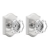 Gobrico Satin Nickel Dummy Crystal Door Knob, Single Side No-Turning