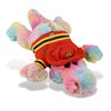 DolliBu Rainbow Alligator Firefighter Stuffed Animal with Name Personalization -